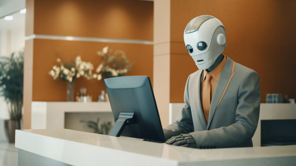 antropomorficzny robot ktory wykonuje zwykle ludzkie zadania